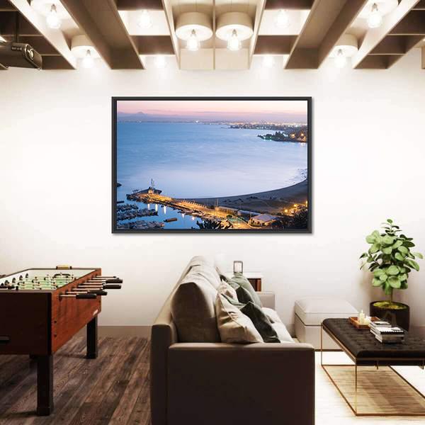 Port Of Sidi Bou Said Near Tunis Canvas Wall Art-3 Horizontal-Gallery Wrap-25" x 16"-Tiaracle