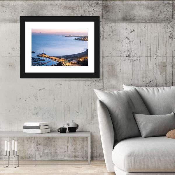 Port Of Sidi Bou Said Near Tunis Canvas Wall Art-3 Horizontal-Gallery Wrap-25" x 16"-Tiaracle