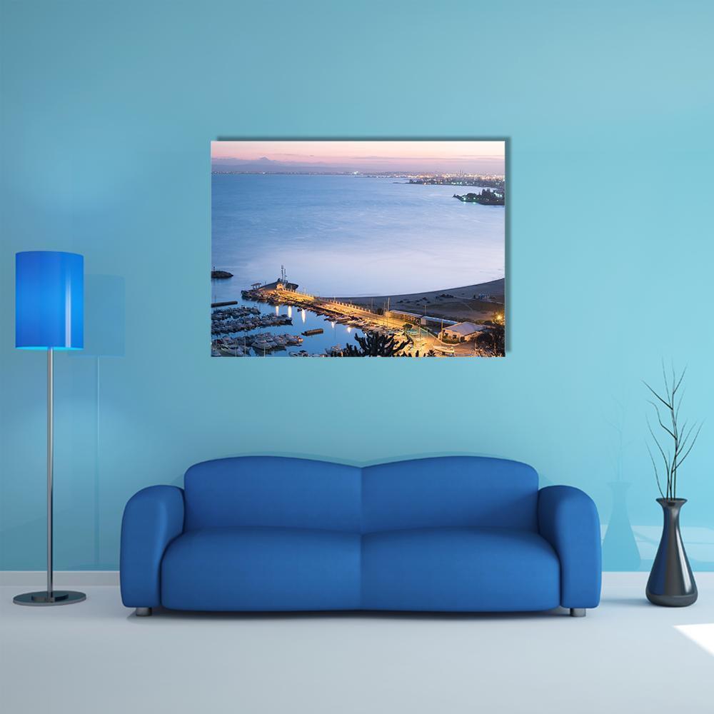 Port Of Sidi Bou Said Near Tunis Canvas Wall Art-1 Piece-Gallery Wrap-48" x 32"-Tiaracle