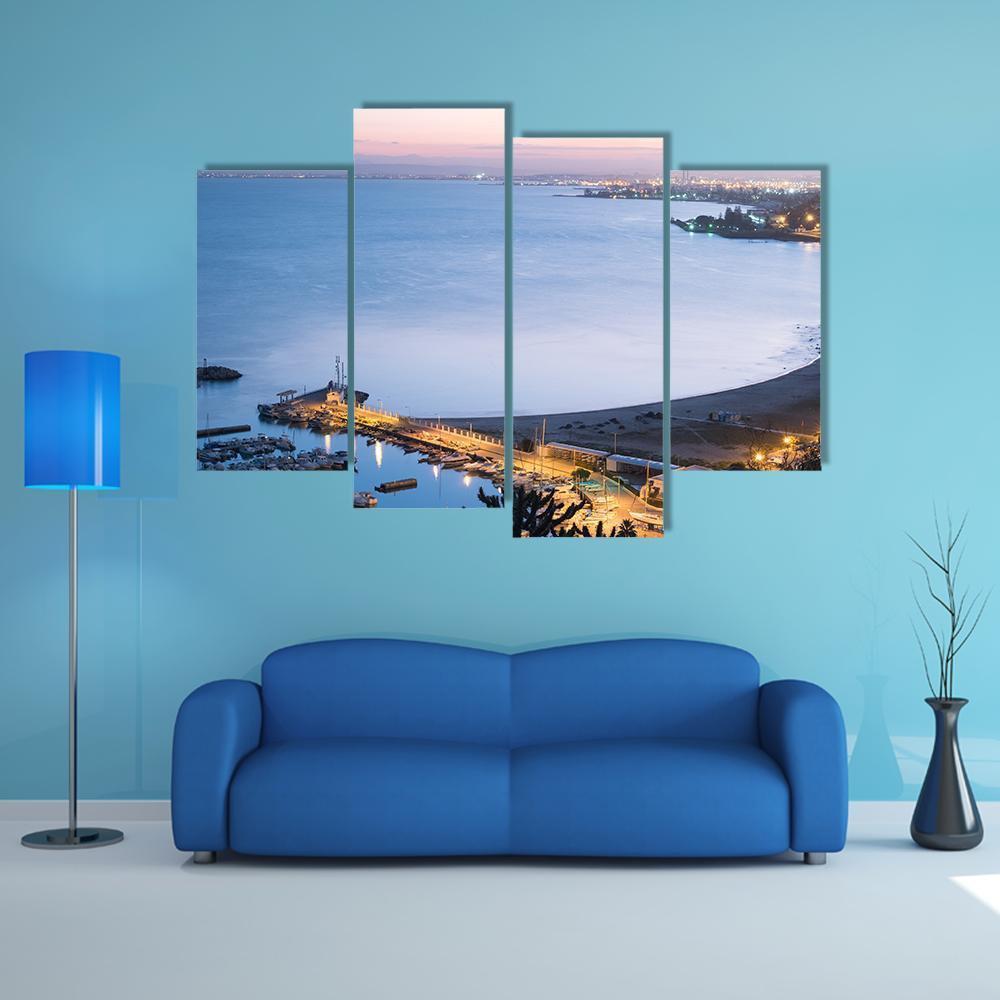 Port Of Sidi Bou Said Near Tunis Canvas Wall Art-4 Pop-Gallery Wrap-50" x 32"-Tiaracle