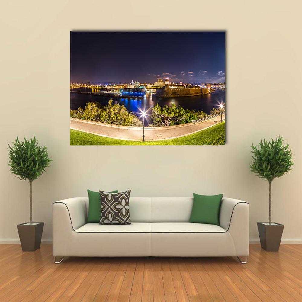 Port Of Vieux In Marseille France Canvas Wall Art-5 Horizontal-Gallery Wrap-22" x 12"-Tiaracle