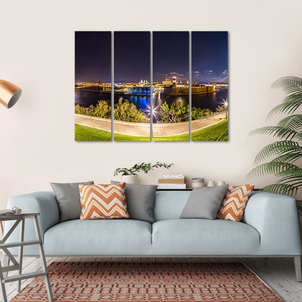 Port Of Vieux In Marseille France Canvas Wall Art-4 Horizontal-Gallery Wrap-34" x 24"-Tiaracle