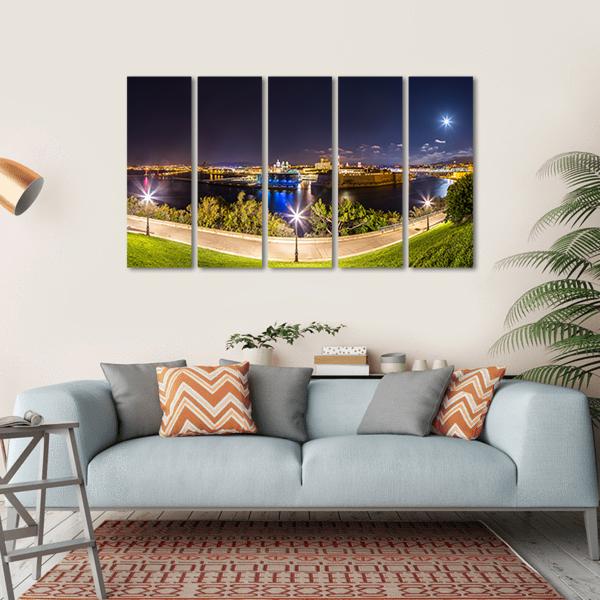 Port Of Vieux In Marseille France Canvas Wall Art-5 Horizontal-Gallery Wrap-22" x 12"-Tiaracle