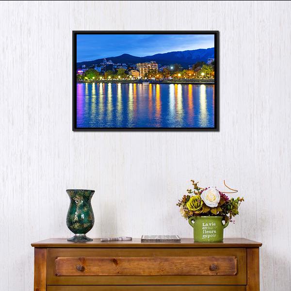 Port of Yalta Ukraine Panoramic Canvas Wall Art-1 Piece-36" x 12"-Tiaracle