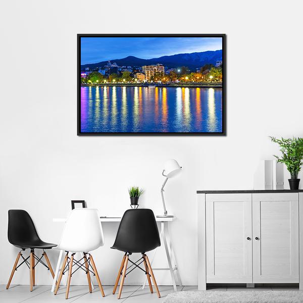 Port of Yalta Ukraine Panoramic Canvas Wall Art-1 Piece-36" x 12"-Tiaracle