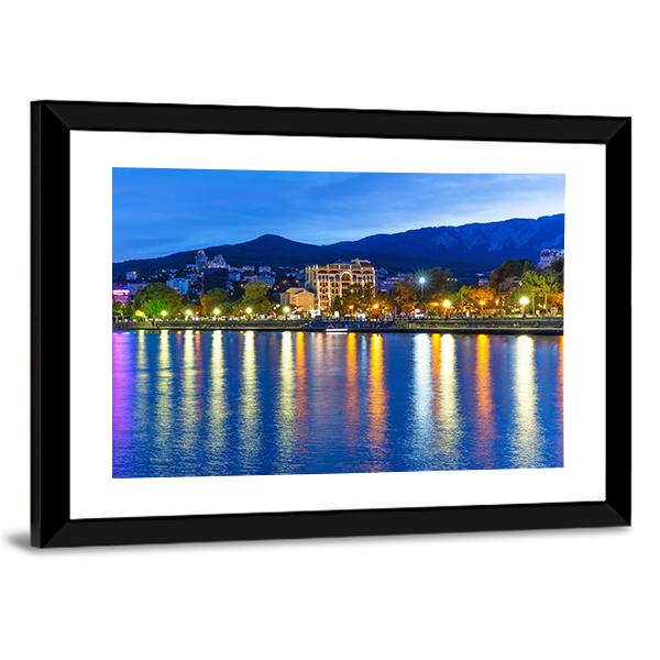 Port of Yalta Ukraine Panoramic Canvas Wall Art-1 Piece-36" x 12"-Tiaracle