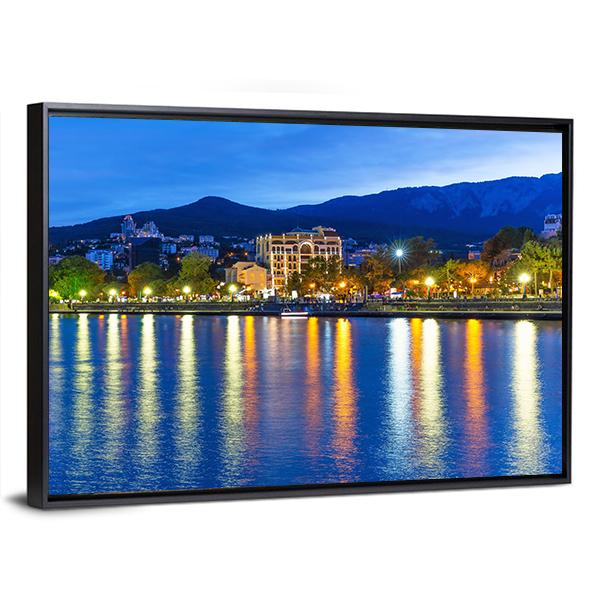 Port of Yalta Ukraine Panoramic Canvas Wall Art-1 Piece-36" x 12"-Tiaracle