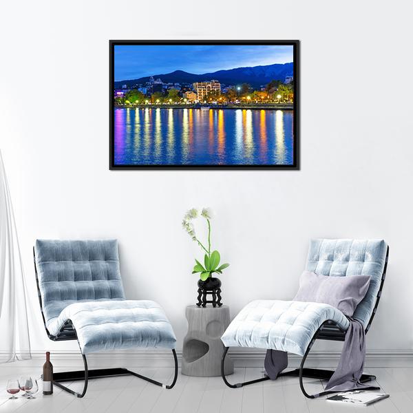 Port of Yalta Ukraine Panoramic Canvas Wall Art-1 Piece-36" x 12"-Tiaracle