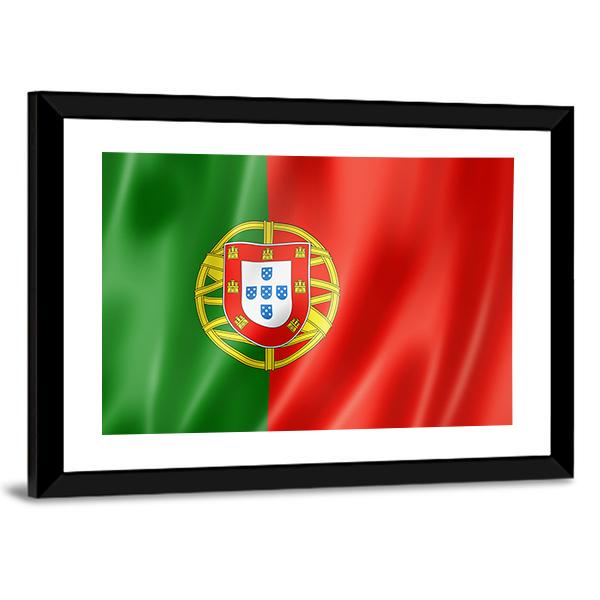 Portugal Flag Canvas Wall Art-3 Horizontal-Gallery Wrap-25" x 16"-Tiaracle
