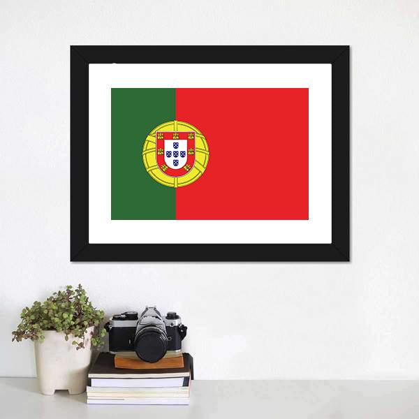 Portugal Flag Panoramic Canvas Wall Art-1 Piece-36" x 12"-Tiaracle