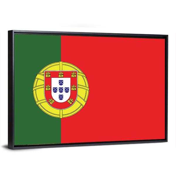 Portugal Flag Panoramic Canvas Wall Art-1 Piece-36" x 12"-Tiaracle