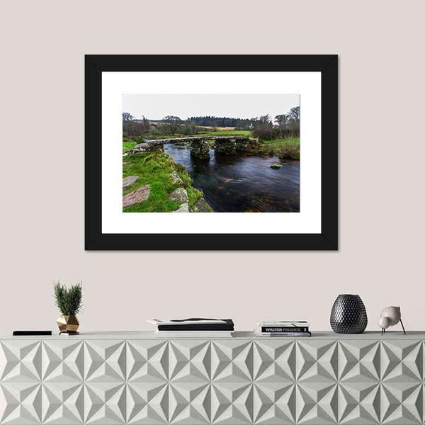 Postbridge In England Panoramic Canvas Wall Art-1 Piece-36" x 12"-Tiaracle
