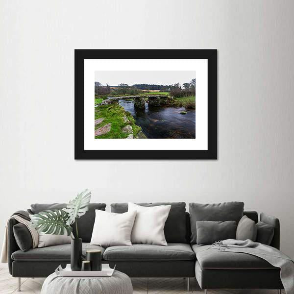 Postbridge In England Panoramic Canvas Wall Art-1 Piece-36" x 12"-Tiaracle