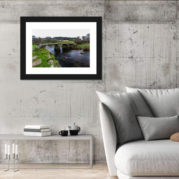 Postbridge In England Panoramic Canvas Wall Art-1 Piece-36" x 12"-Tiaracle