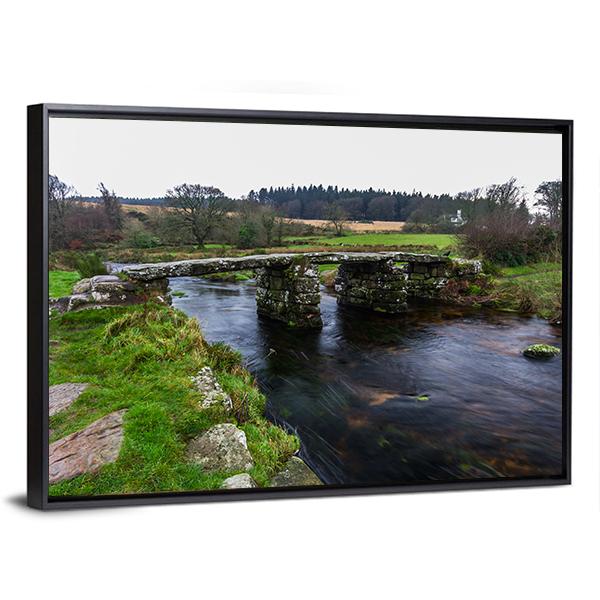 Postbridge In England Panoramic Canvas Wall Art-1 Piece-36" x 12"-Tiaracle