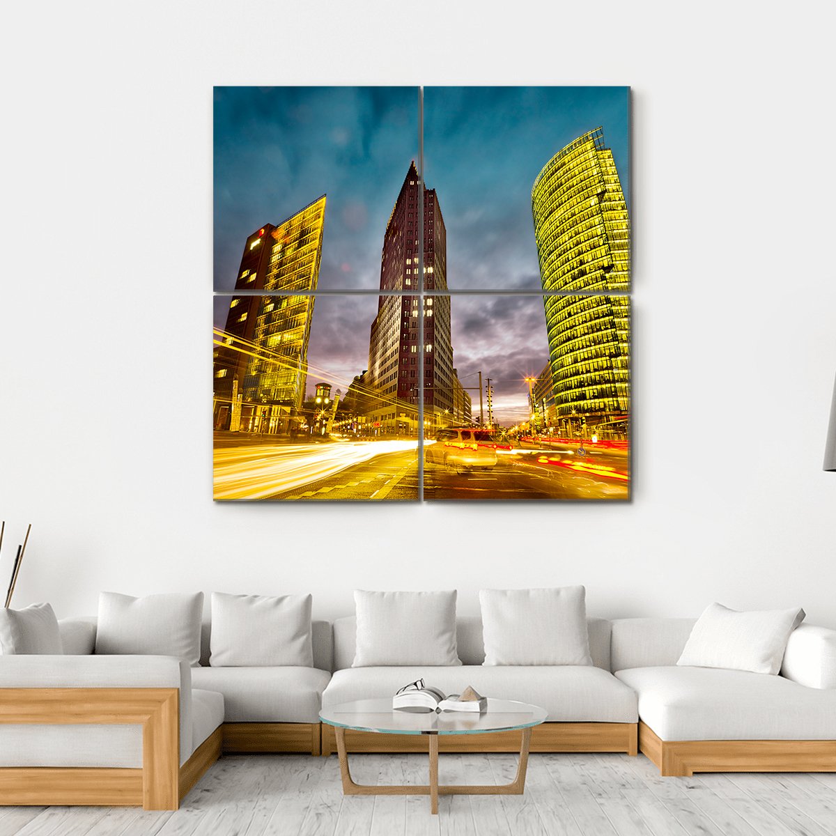 Potsdamer Platz In The City Center Of Berlin Canvas Wall Art-4 Square-Gallery Wrap-17" x 17"-Tiaracle