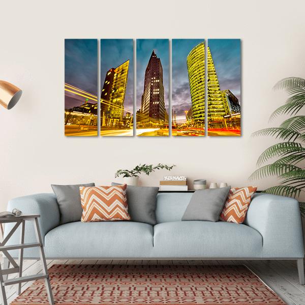 Potsdamer Platz In The City Center Of Berlin Canvas Wall Art-5 Horizontal-Gallery Wrap-22" x 12"-Tiaracle