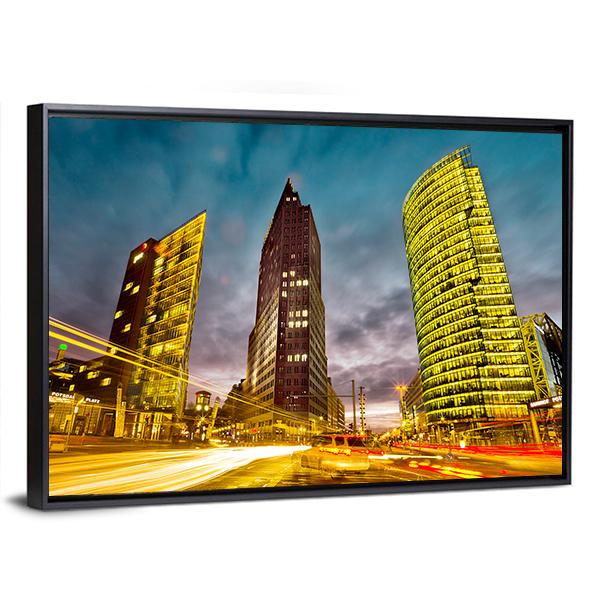 Potsdamer Platz In The City Center Of Berlin Canvas Wall Art-3 Horizontal-Gallery Wrap-25" x 16"-Tiaracle