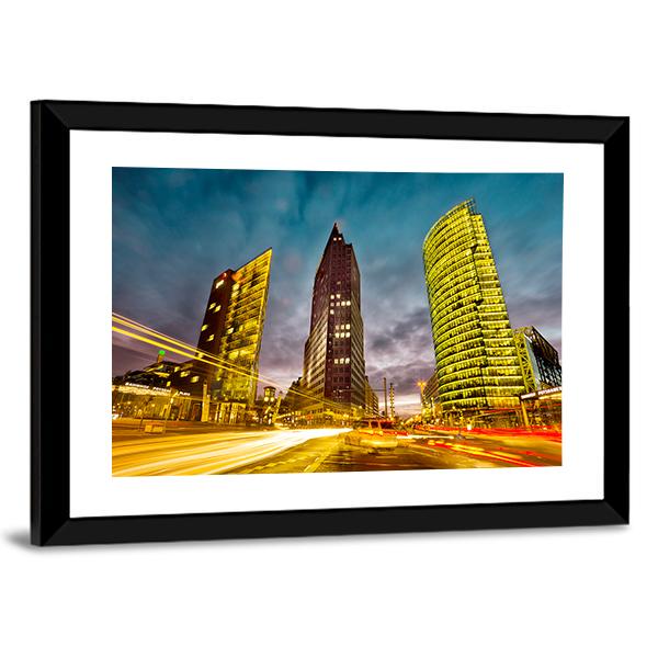 Potsdamer Platz In The City Center Of Berlin Canvas Wall Art-3 Horizontal-Gallery Wrap-25&quot; x 16&quot;-Tiaracle