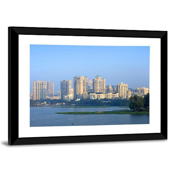 Powai Suburb In Mumbai Canvas Wall Art-3 Horizontal-Gallery Wrap-25" x 16"-Tiaracle