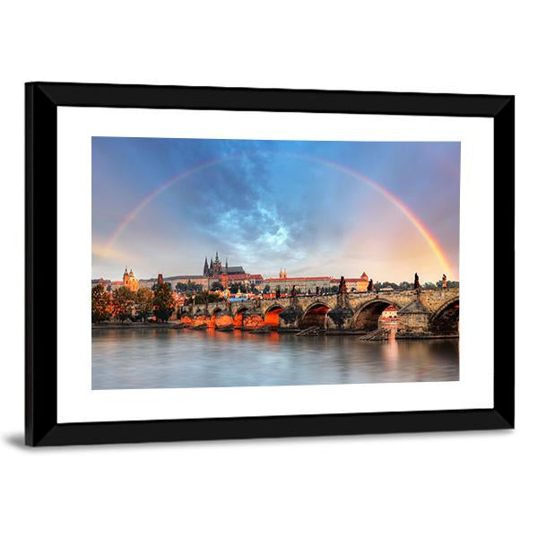 Prague Cityscape Panoramic Canvas Wall Art-1 Piece-36" x 12"-Tiaracle