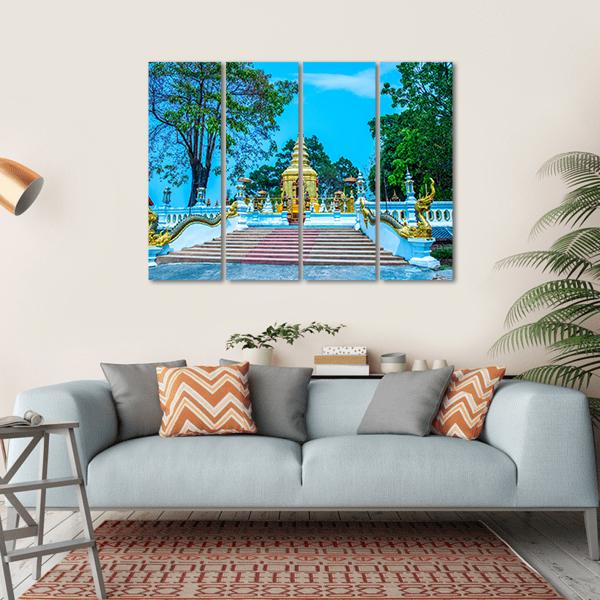 Prathat Doi Wao Temple Canvas Wall Art-4 Horizontal-Gallery Wrap-34" x 24"-Tiaracle