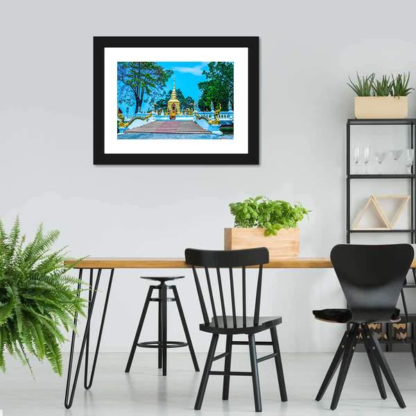 Prathat Doi Wao Temple Canvas Wall Art-3 Horizontal-Gallery Wrap-25" x 16"-Tiaracle