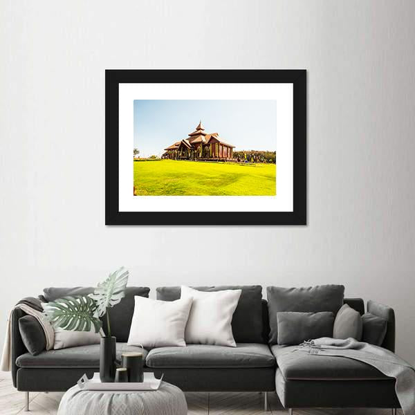 Prayodkhunpol Wiang Kalong Temple Canvas Wall Art-1 Piece-Framed Print-20" x 16"-Tiaracle