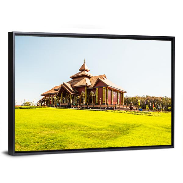 Prayodkhunpol Wiang Kalong Temple Canvas Wall Art-3 Horizontal-Gallery Wrap-25" x 16"-Tiaracle
