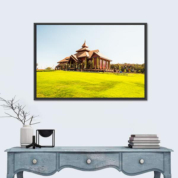 Prayodkhunpol Wiang Kalong Temple Canvas Wall Art-3 Horizontal-Gallery Wrap-25" x 16"-Tiaracle