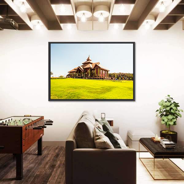 Prayodkhunpol Wiang Kalong Temple Canvas Wall Art-3 Horizontal-Gallery Wrap-25" x 16"-Tiaracle