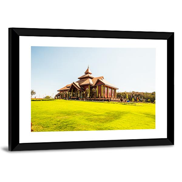 Prayodkhunpol Wiang Kalong Temple Canvas Wall Art-3 Horizontal-Gallery Wrap-25" x 16"-Tiaracle