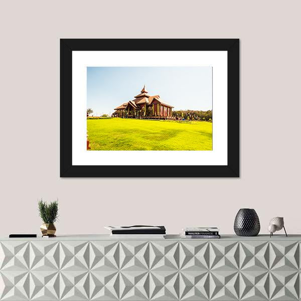 Prayodkhunpol Wiang Kalong Temple Canvas Wall Art-3 Horizontal-Gallery Wrap-25" x 16"-Tiaracle