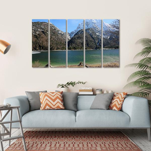 Predil Lake In Northern Italy Canvas Wall Art-5 Horizontal-Gallery Wrap-22" x 12"-Tiaracle