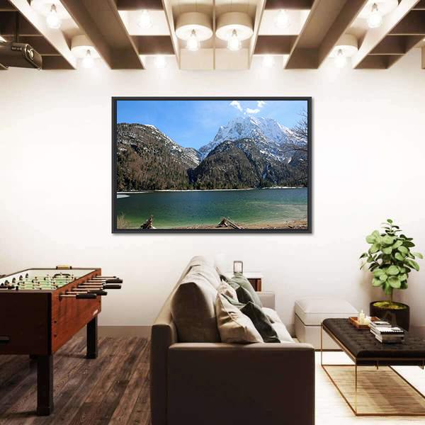 Predil Lake In Northern Italy Canvas Wall Art-3 Horizontal-Gallery Wrap-25" x 16"-Tiaracle
