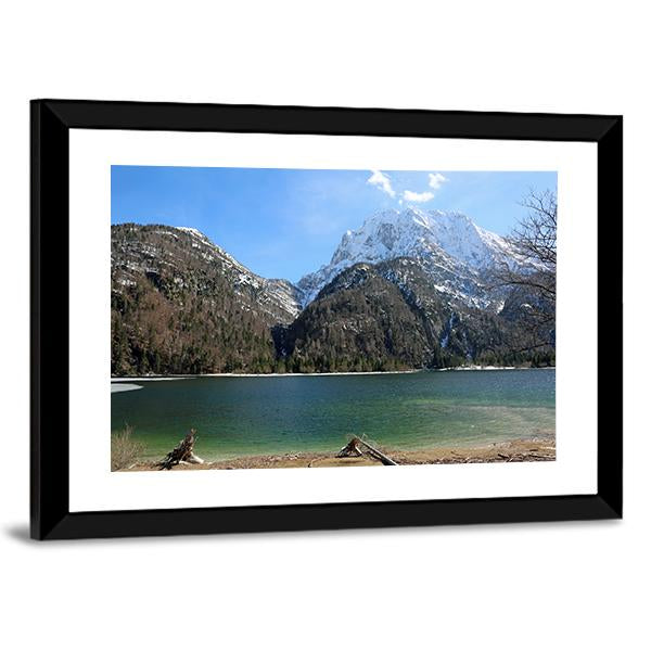 Predil Lake In Northern Italy Canvas Wall Art-3 Horizontal-Gallery Wrap-25" x 16"-Tiaracle