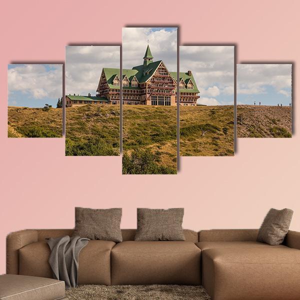 Prince Of Wales Hotel In Canada Canvas Wall Art-5 Star-Gallery Wrap-62" x 32"-Tiaracle