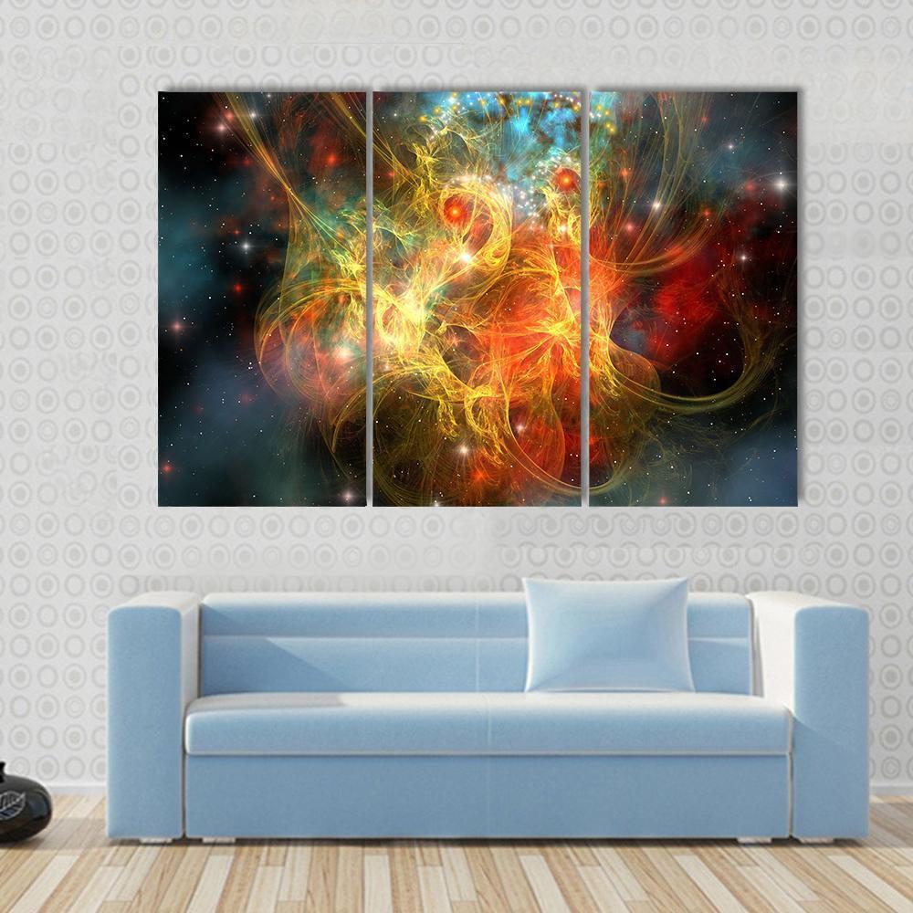 Princess Nebula With A Crown On Her Head Canvas Wall Art-3 Horizontal-Gallery Wrap-37" x 24"-Tiaracle