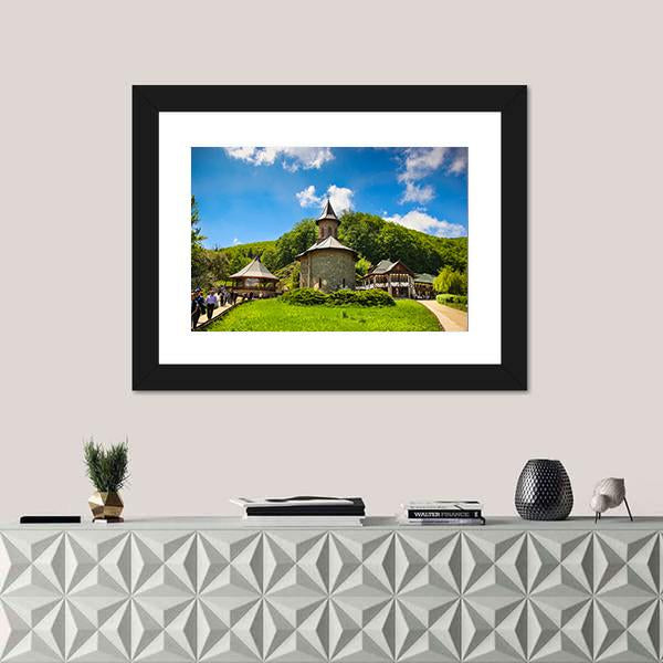 Prislop Monastery Hateg In Romania Canvas Wall Art-1 Piece-Framed Print-20" x 16"-Tiaracle