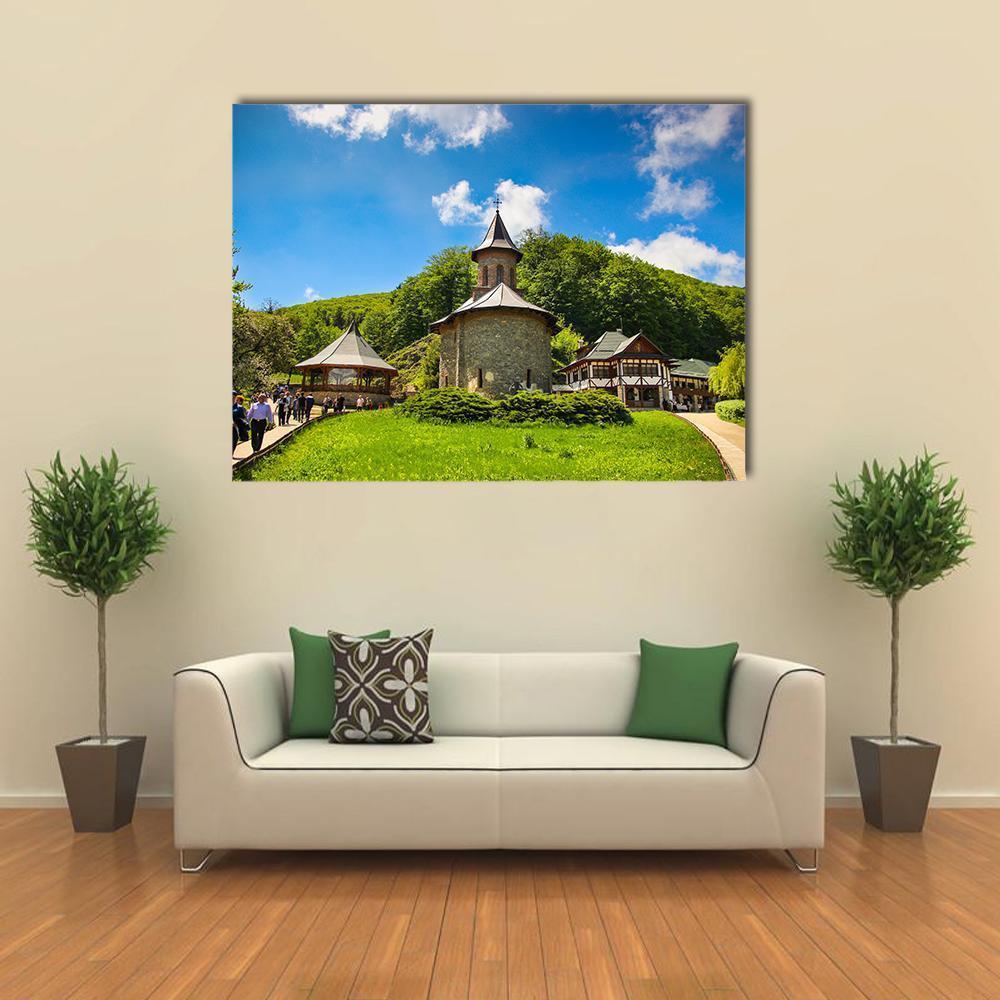 Prislop Monastery Hateg In Romania Canvas Wall Art-1 Piece-Gallery Wrap-48" x 32"-Tiaracle