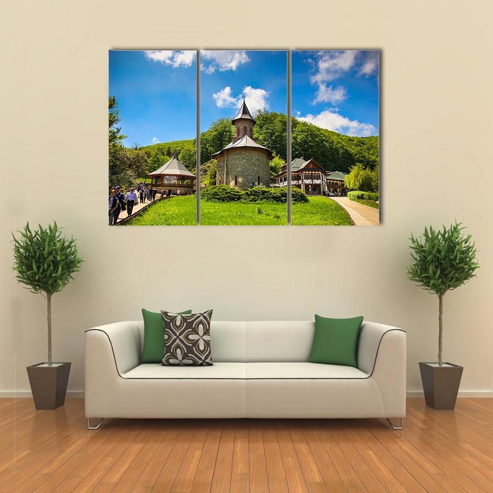 Prislop Monastery Hateg In Romania Canvas Wall Art-3 Horizontal-Gallery Wrap-37" x 24"-Tiaracle
