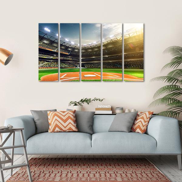 Baseball Grand Arena Canvas Wall Art-5 Horizontal-Gallery Wrap-22" x 12"-Tiaracle