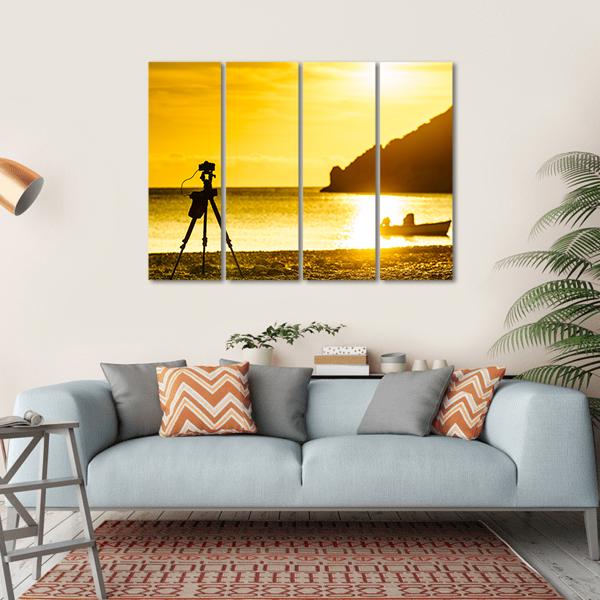 Professional Camera Taking Picture Canvas Wall Art-5 Horizontal-Gallery Wrap-22" x 12"-Tiaracle