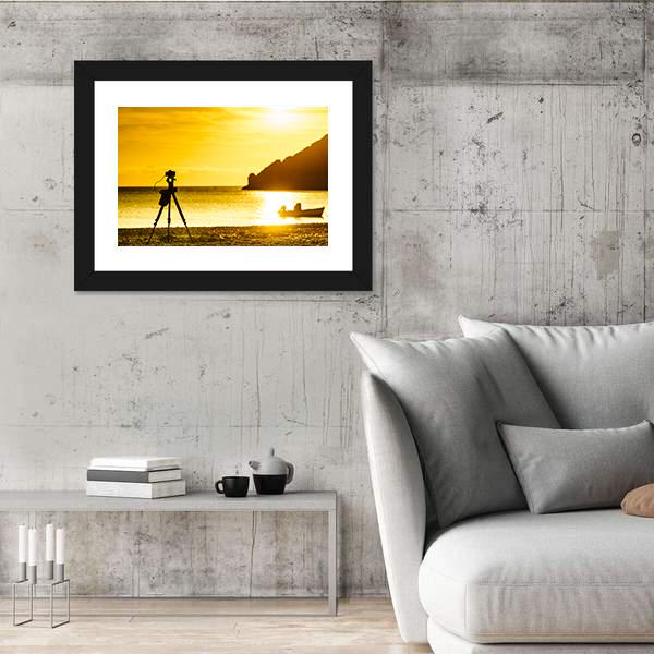 Professional Camera Taking Picture Canvas Wall Art-3 Horizontal-Gallery Wrap-25" x 16"-Tiaracle