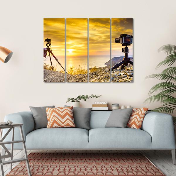 Professional Cameras Canvas Wall Art-4 Horizontal-Gallery Wrap-34" x 24"-Tiaracle