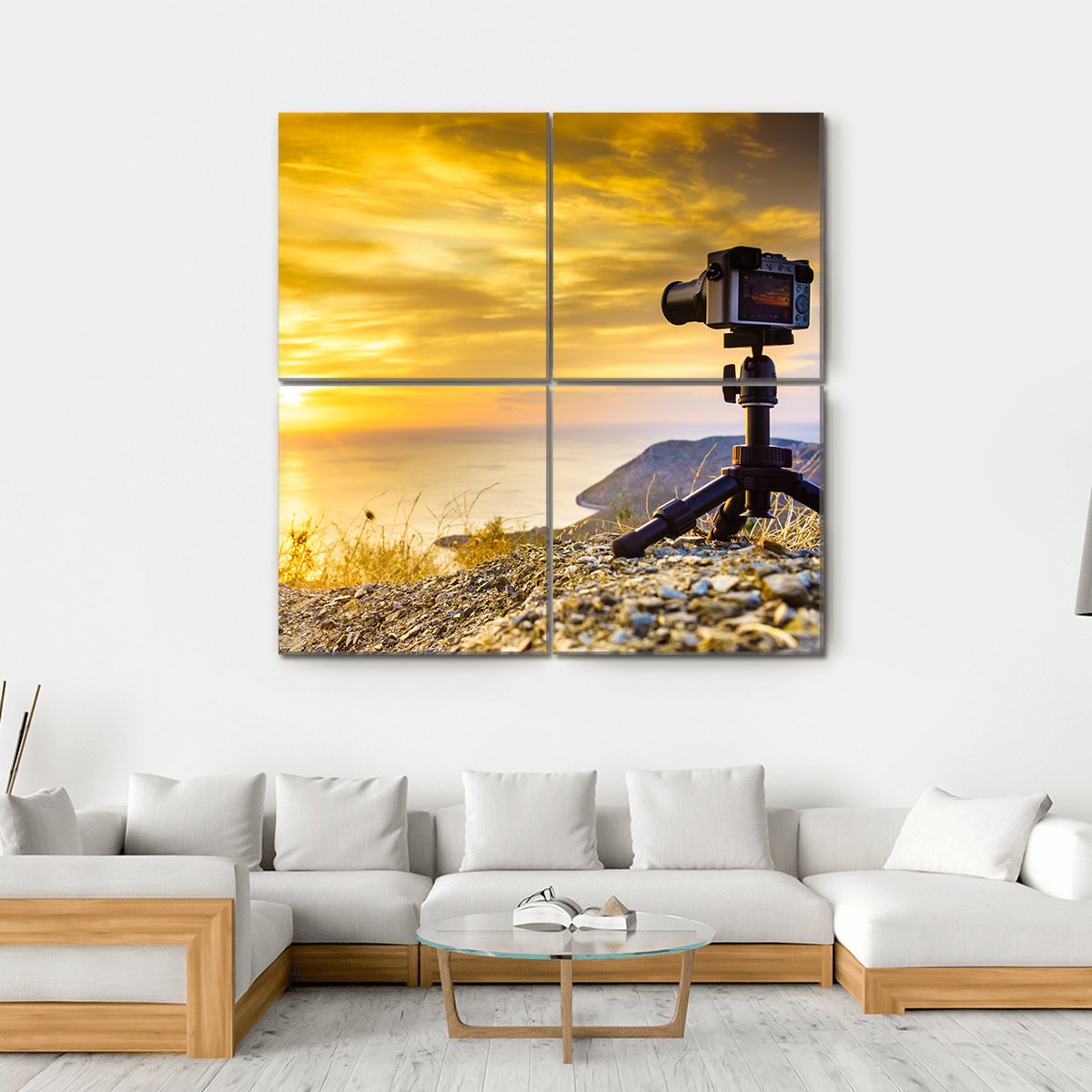 Professional Cameras Canvas Wall Art-4 Square-Gallery Wrap-17" x 17"-Tiaracle