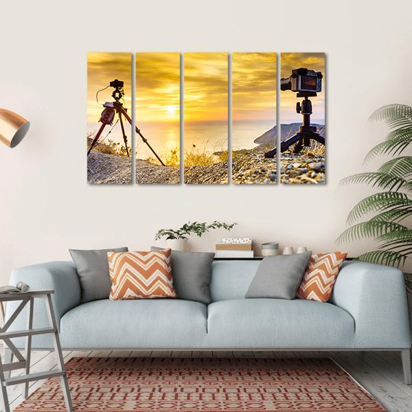 Professional Cameras Canvas Wall Art-5 Horizontal-Gallery Wrap-22" x 12"-Tiaracle