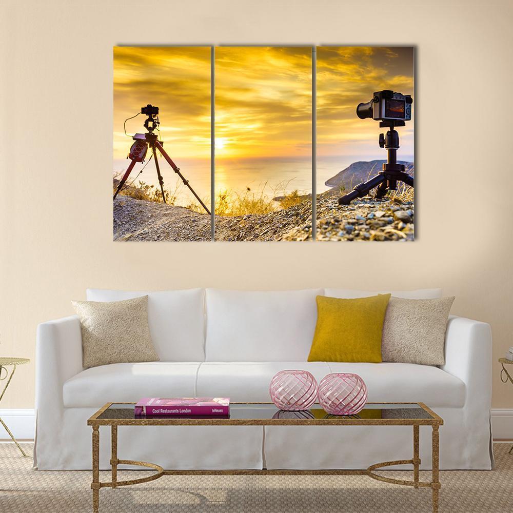 Professional Cameras Canvas Wall Art-3 Horizontal-Gallery Wrap-37" x 24"-Tiaracle