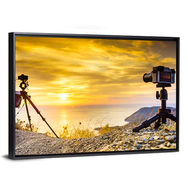 Professional Cameras Canvas Wall Art-3 Horizontal-Gallery Wrap-25" x 16"-Tiaracle