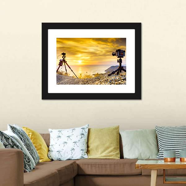 Professional Cameras Canvas Wall Art-3 Horizontal-Gallery Wrap-25" x 16"-Tiaracle